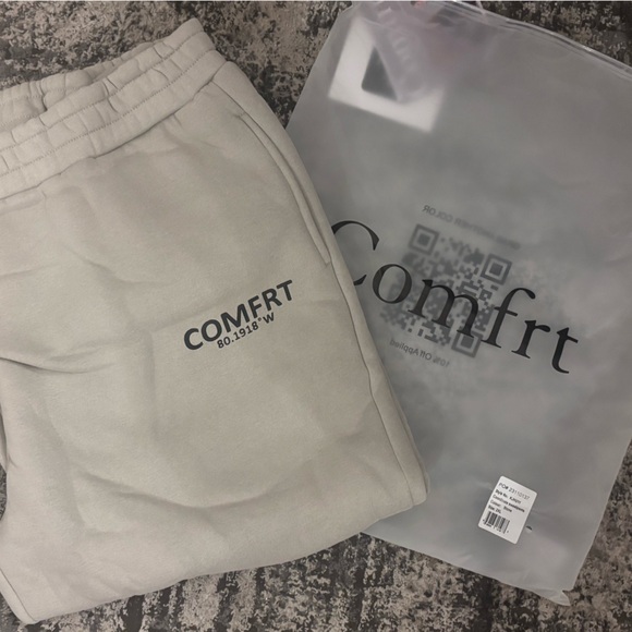 NWT Comfrt Men's Joggers Sweatpants. Stone. 2XL - Picture 9 of 9